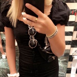 Princess Polly Black Ruffle Dress